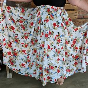 White floral skirt